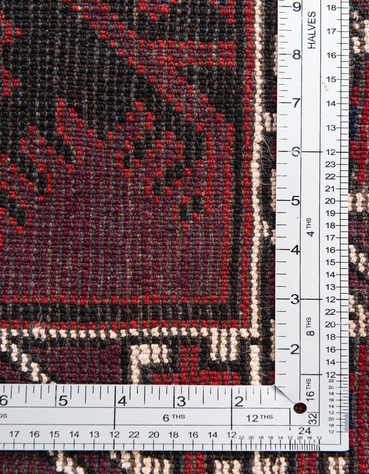 Detail image of  2' 9 x 4' 9  Hand Knotted Balouch Persian Wool Rug