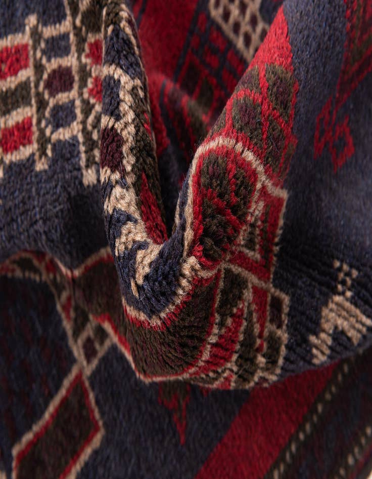 Detail image of  3' x 4' 7  Hand Knotted Balouch Persian Wool Rug