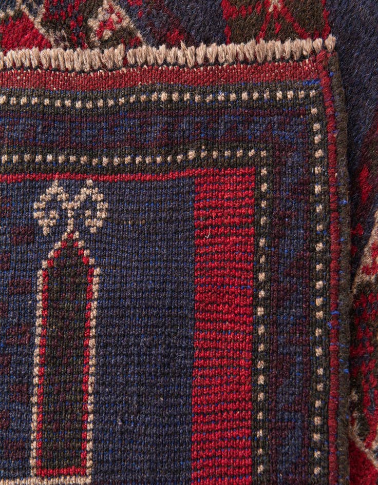 Detail image of  3' x 4' 7  Hand Knotted Balouch Persian Wool Rug