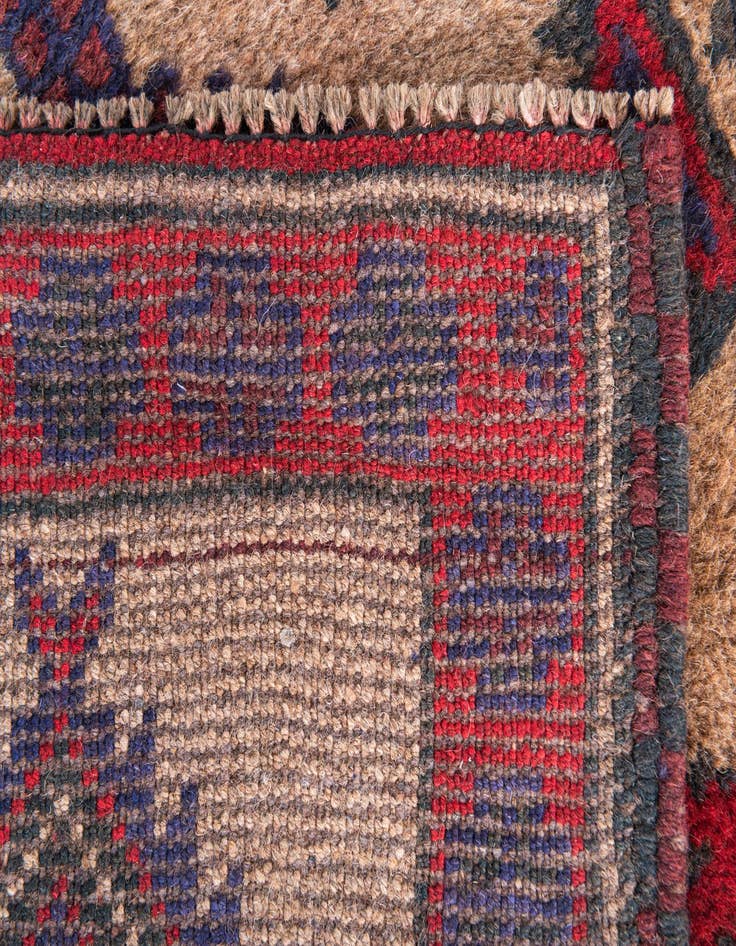 Detail image of  2' 10 x 4' 8  Hand Knotted Balouch Persian Wool Rug