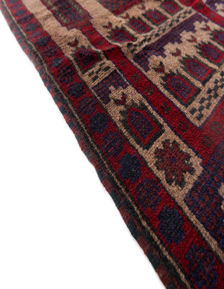 Detail image of  2' 10 x 4' 8  Hand Knotted Balouch Persian Wool Rug