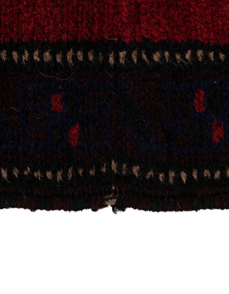 Detail image of  2' 10 x 5'  Hand Knotted Balouch Persian Wool Rug