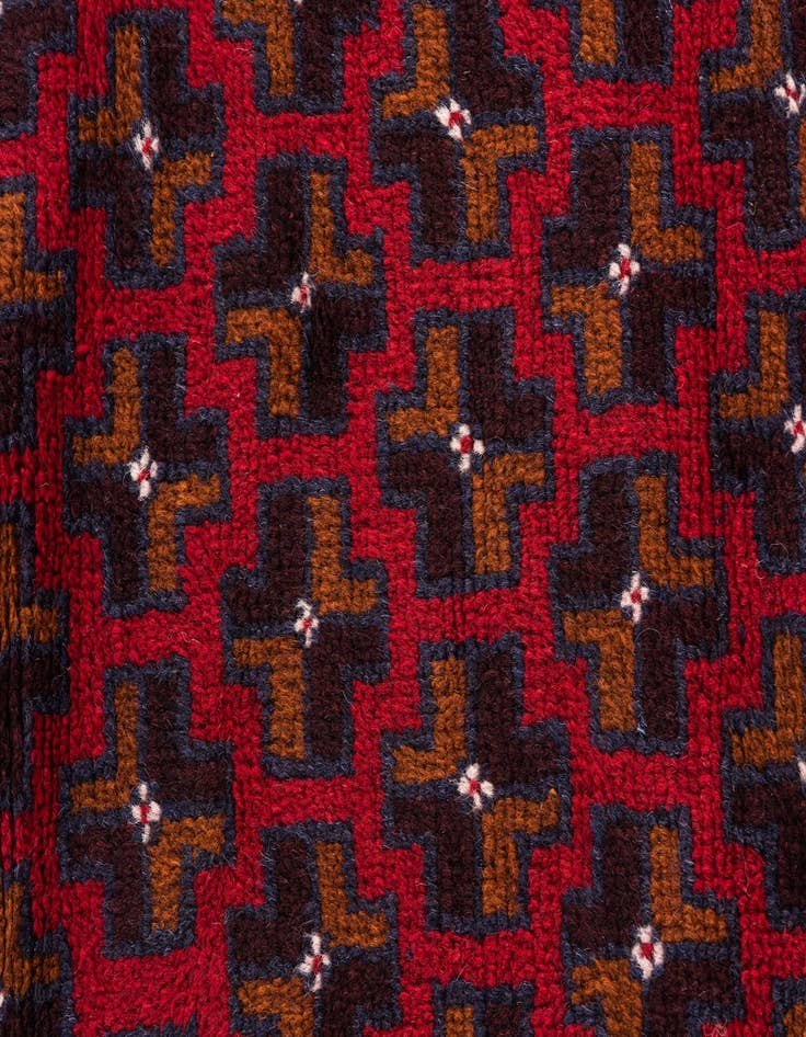 Detail image of  2' 10 x 4' 6  Hand Knotted Balouch Persian Wool Rug