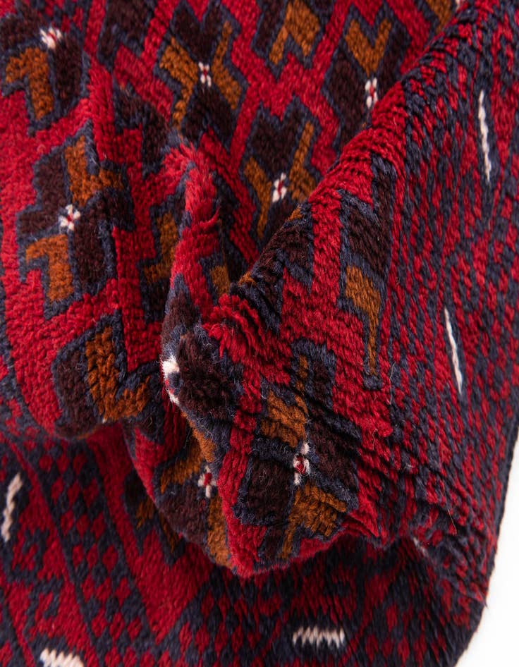 Detail image of  2' 10 x 4' 6  Hand Knotted Balouch Persian Wool Rug