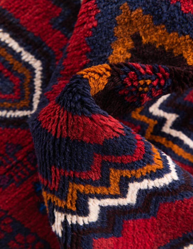 Detail image of  2' 9 x 4' 7  Hand Knotted Balouch Persian Wool Rug