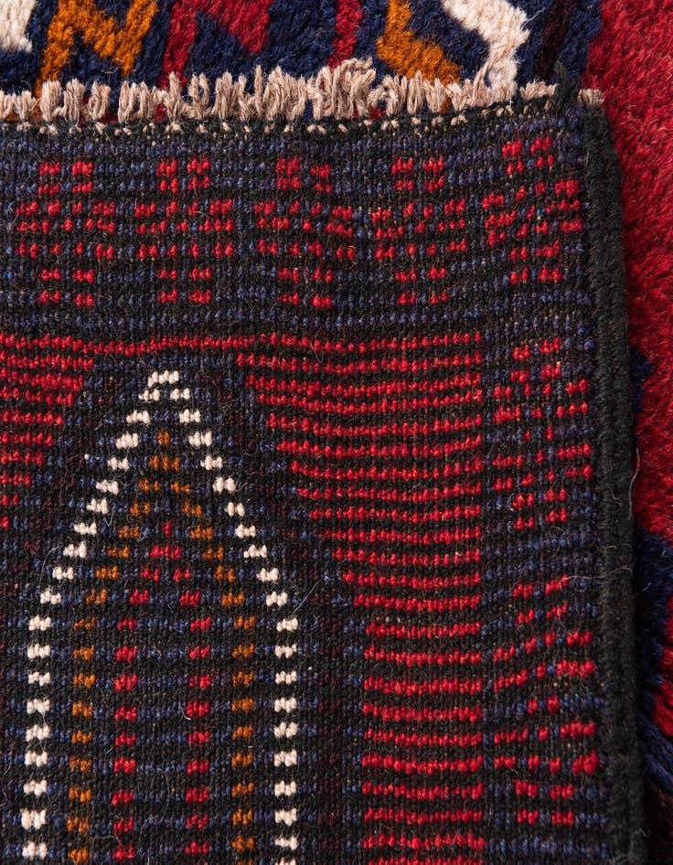 Detail image of  2' 9 x 4' 7  Hand Knotted Balouch Persian Wool Rug