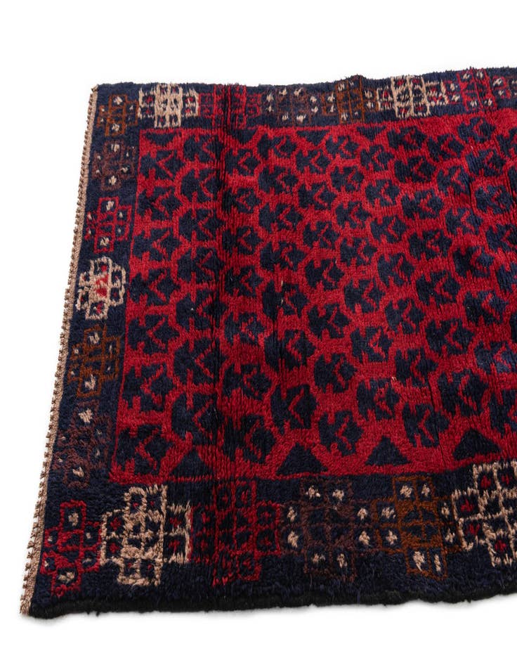 Detail image of  2' 9 x 4' 7  Hand Knotted Balouch Persian Wool Rug