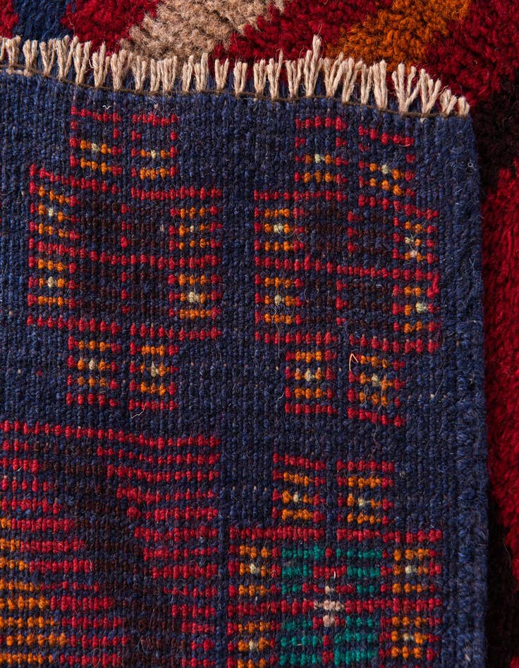 Detail image of  2' 10 x 4' 10  Hand Knotted Balouch Persian Wool Rug