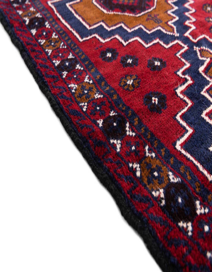 Detail image of  2' 10 x 4' 9  Hand Knotted Balouch Persian Wool Rug
