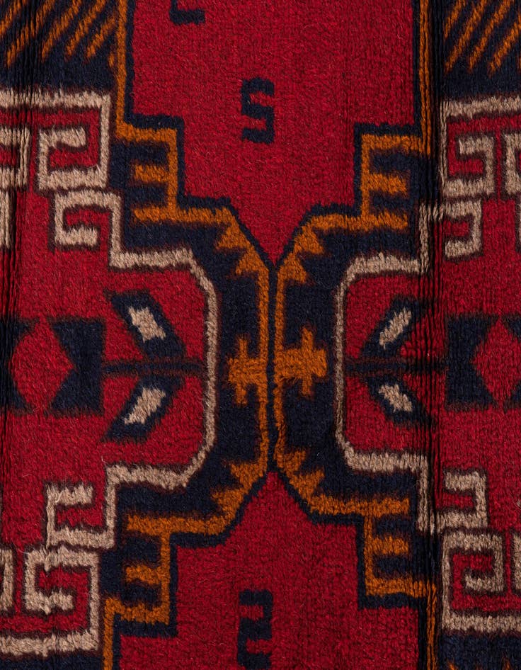 Detail image of  2' 10 x 4' 6  Hand Knotted Balouch Persian Wool Rug