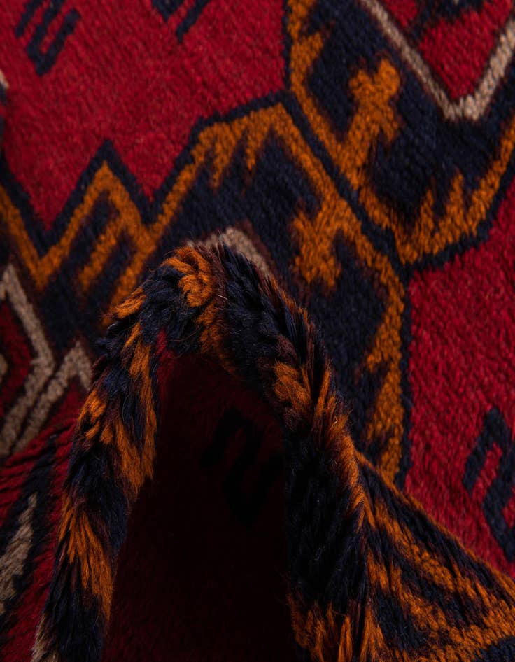 Detail image of  2' 10 x 4' 6  Hand Knotted Balouch Persian Wool Rug
