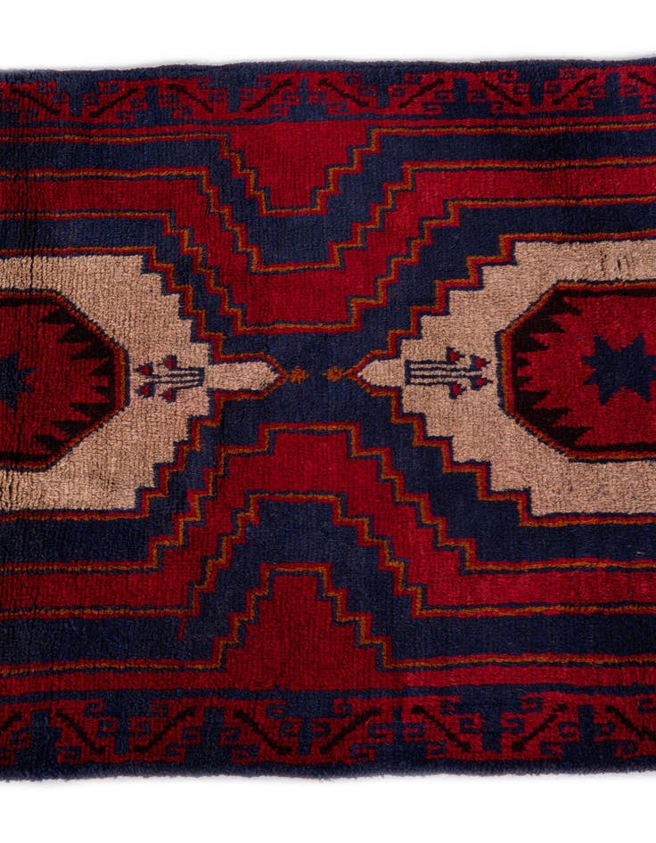 Detail image of  3' x 4' 9  Hand Knotted Balouch Persian Wool Rug