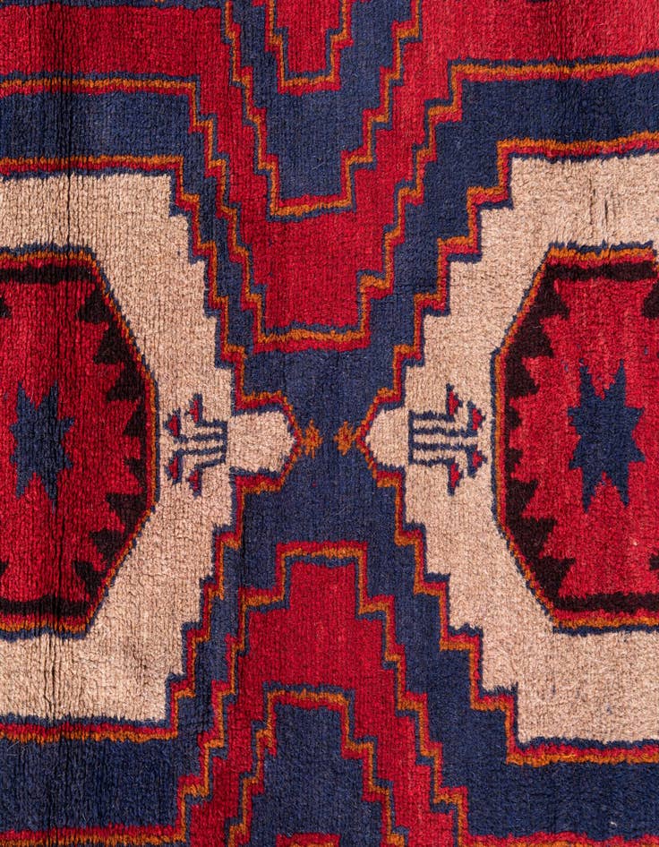 Detail image of  3' x 4' 9  Hand Knotted Balouch Persian Wool Rug