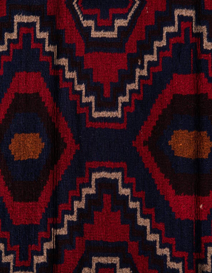 Detail image of  2' 9 x 4' 8  Hand Knotted Balouch Persian Wool Rug