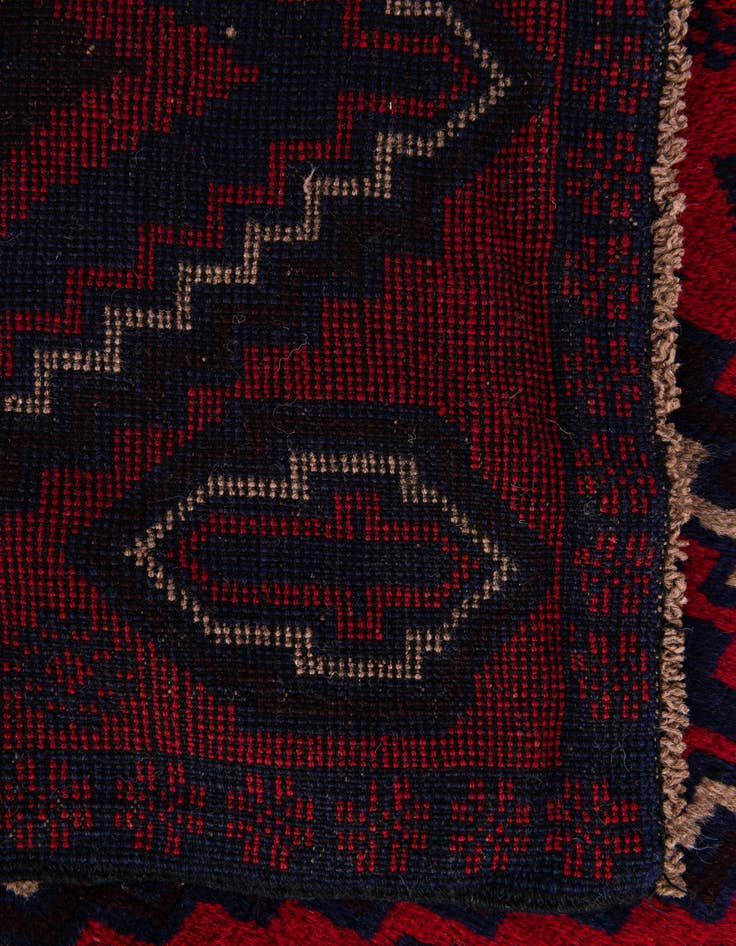 Detail image of  2' 9 x 4' 8  Hand Knotted Balouch Persian Wool Rug
