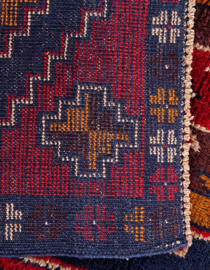Detail image of  2' 9 x 4' 9  Hand Knotted Balouch Persian Wool Rug