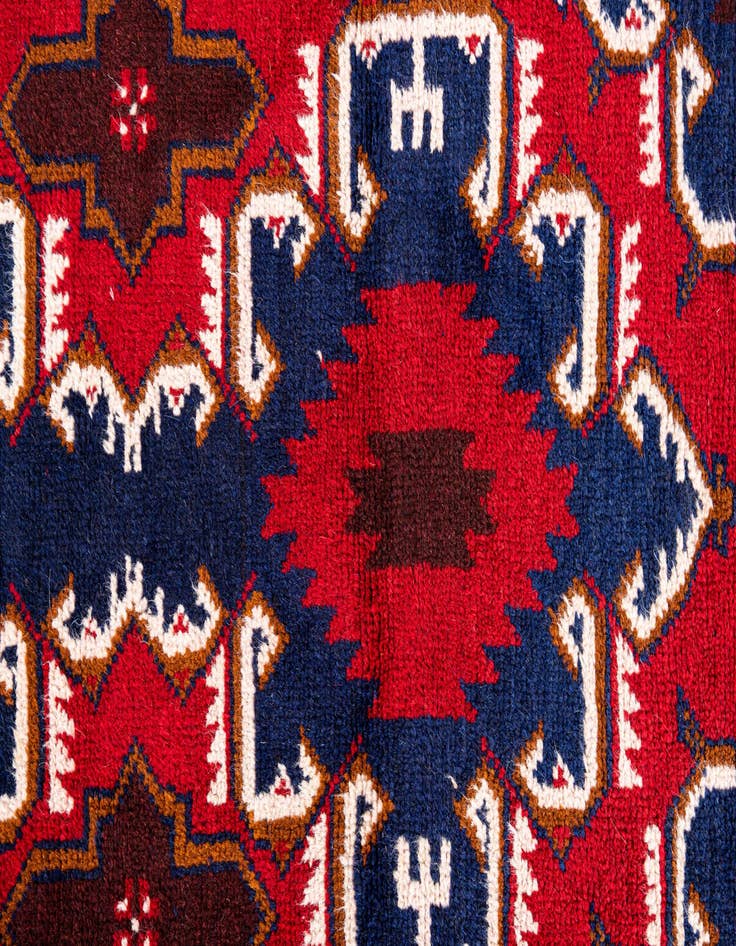 Detail image of  2' 9 x 4' 8  Hand Knotted Balouch Persian Wool Rug