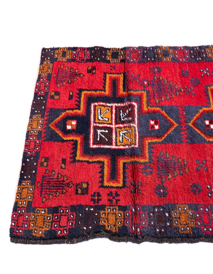 Detail image of  2' 9 x 4' 8  Hand Knotted Balouch Persian Wool Rug