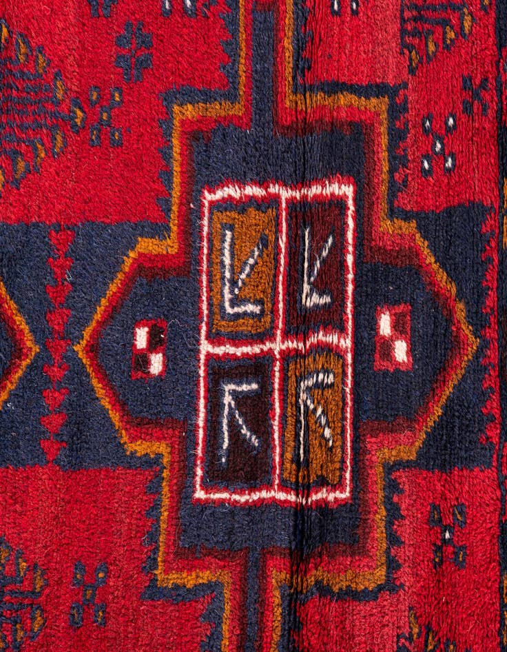 Detail image of  2' 9 x 4' 8  Hand Knotted Balouch Persian Wool Rug