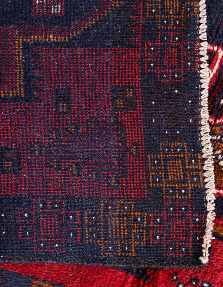 Detail image of  2' 9 x 4' 8  Hand Knotted Balouch Persian Wool Rug