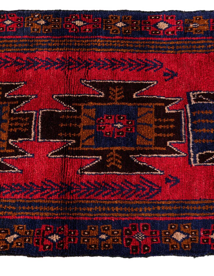 Detail image of  3' x 4' 9  Hand Knotted Balouch Persian Wool Rug