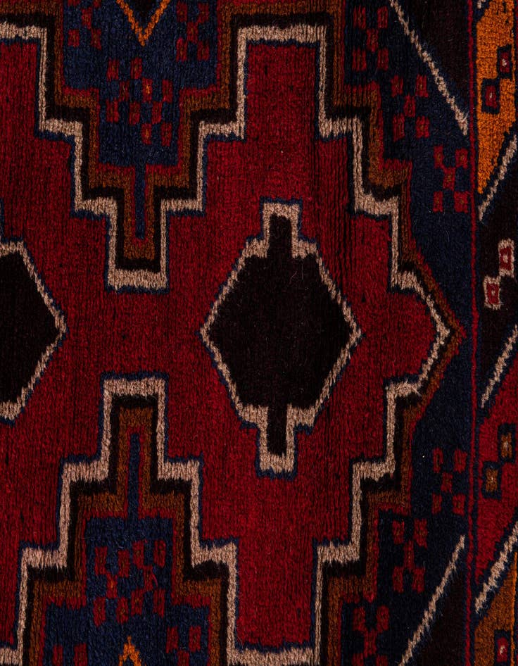 Detail image of  2' 10 x 4' 8  Hand Knotted Balouch Persian Wool Rug
