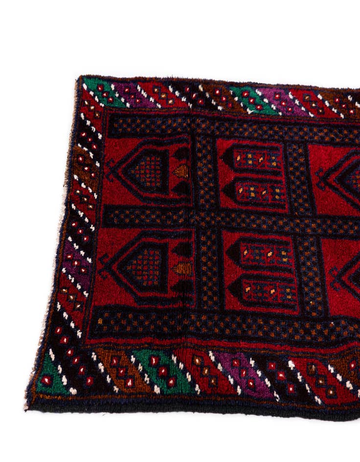 Detail image of  2' 11 x 4' 8  Hand Knotted Balouch Persian Wool Rug