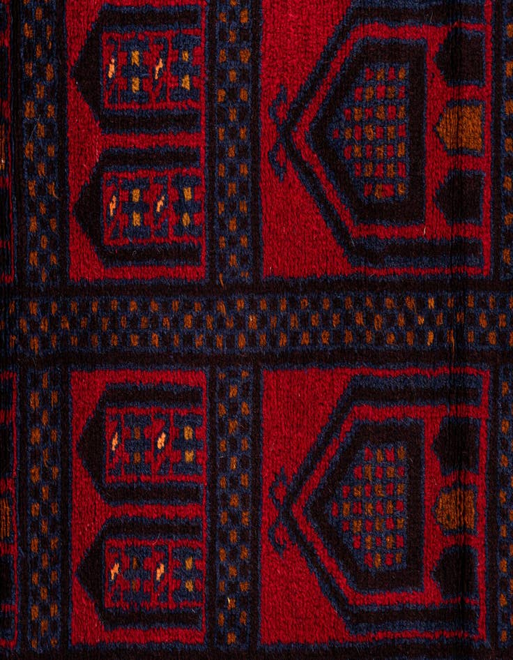 Detail image of  2' 11 x 4' 8  Hand Knotted Balouch Persian Wool Rug