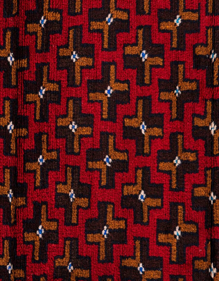 Detail image of  2' 10 x 4' 7  Hand Knotted Balouch Persian Wool Rug