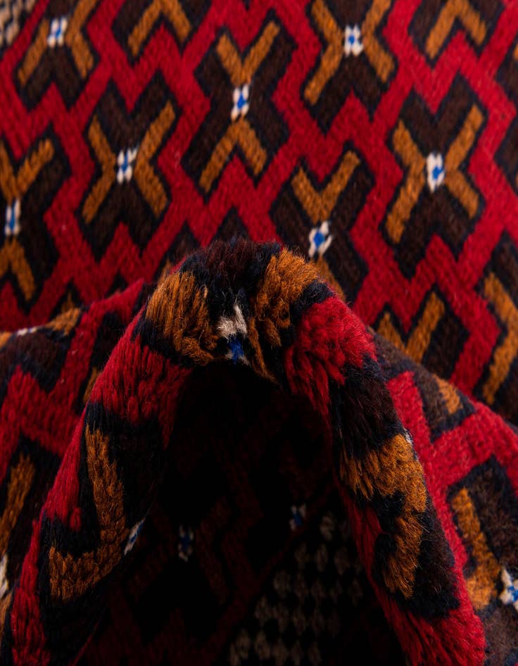 Detail image of  2' 10 x 4' 7  Hand Knotted Balouch Persian Wool Rug