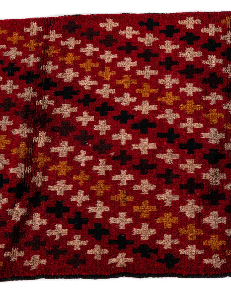 Detail image of  2' 10 x 4' 8  Hand Knotted Balouch Persian Wool Rug