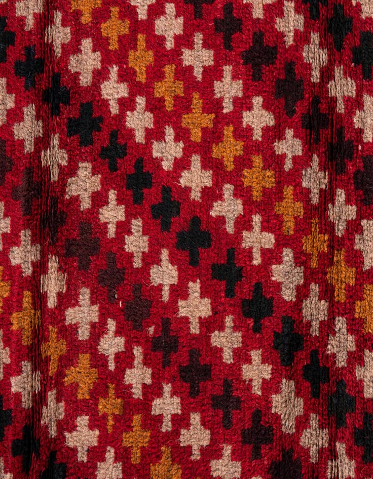 Detail image of  2' 10 x 4' 8  Hand Knotted Balouch Persian Wool Rug