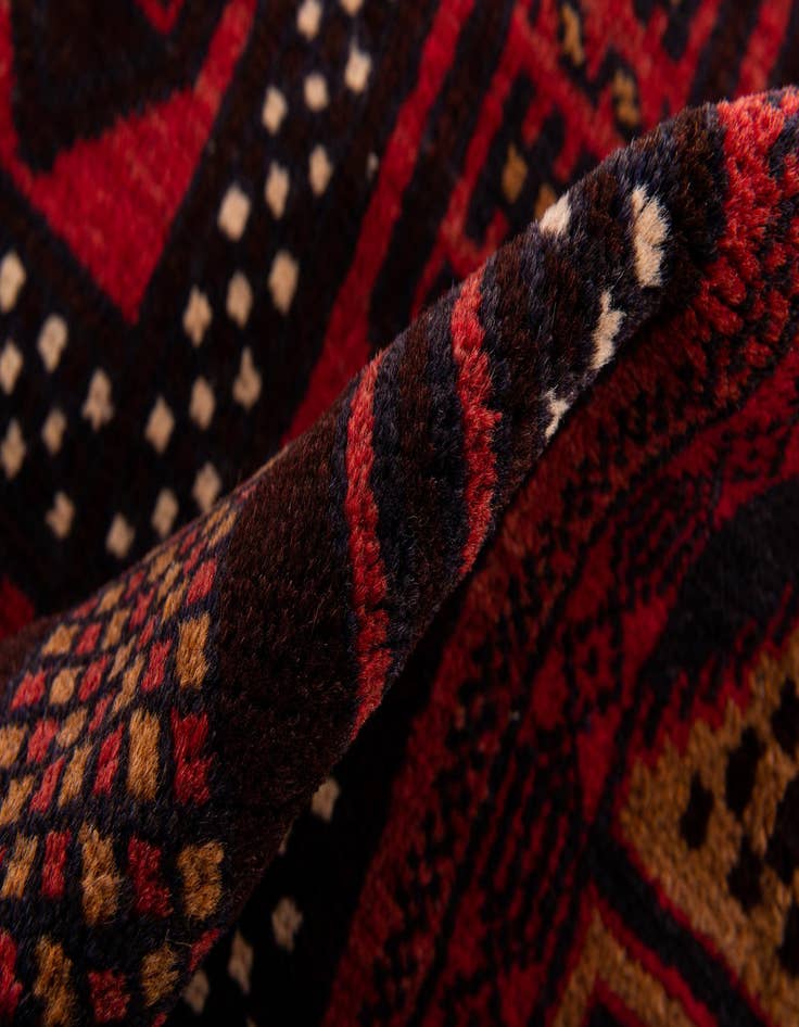 Detail image of  2' 9 x 4' 7  Hand Knotted Balouch Persian Wool Rug