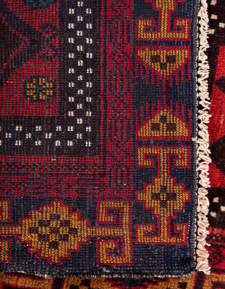 Detail image of  2' 9 x 4' 7  Hand Knotted Balouch Persian Wool Rug