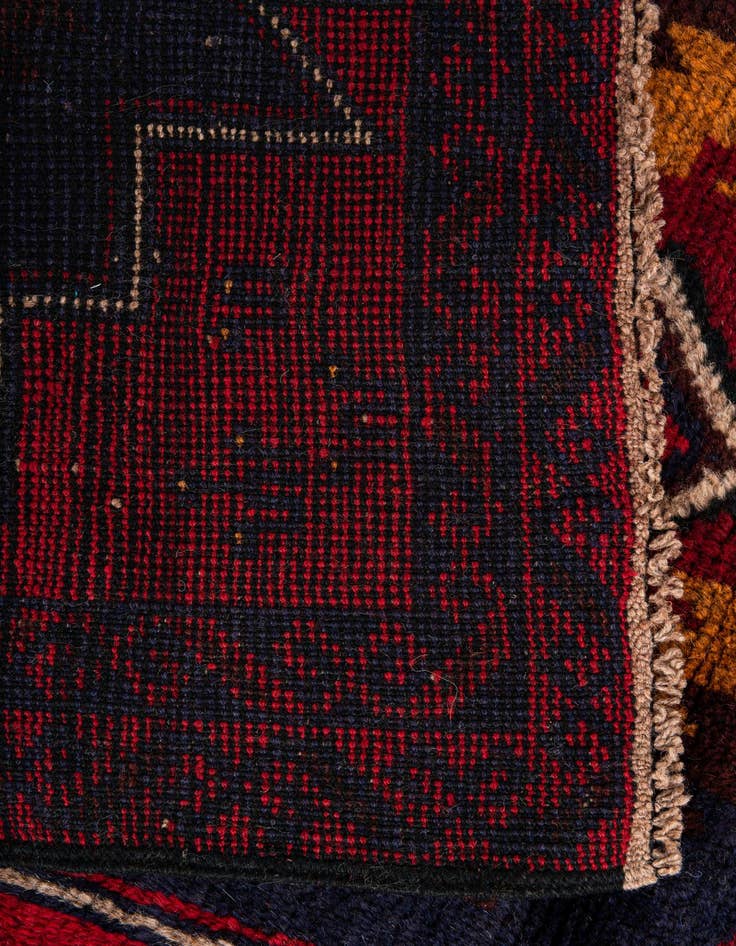 Detail image of  2' 10 x 4' 10  Hand Knotted Balouch Persian Wool Rug