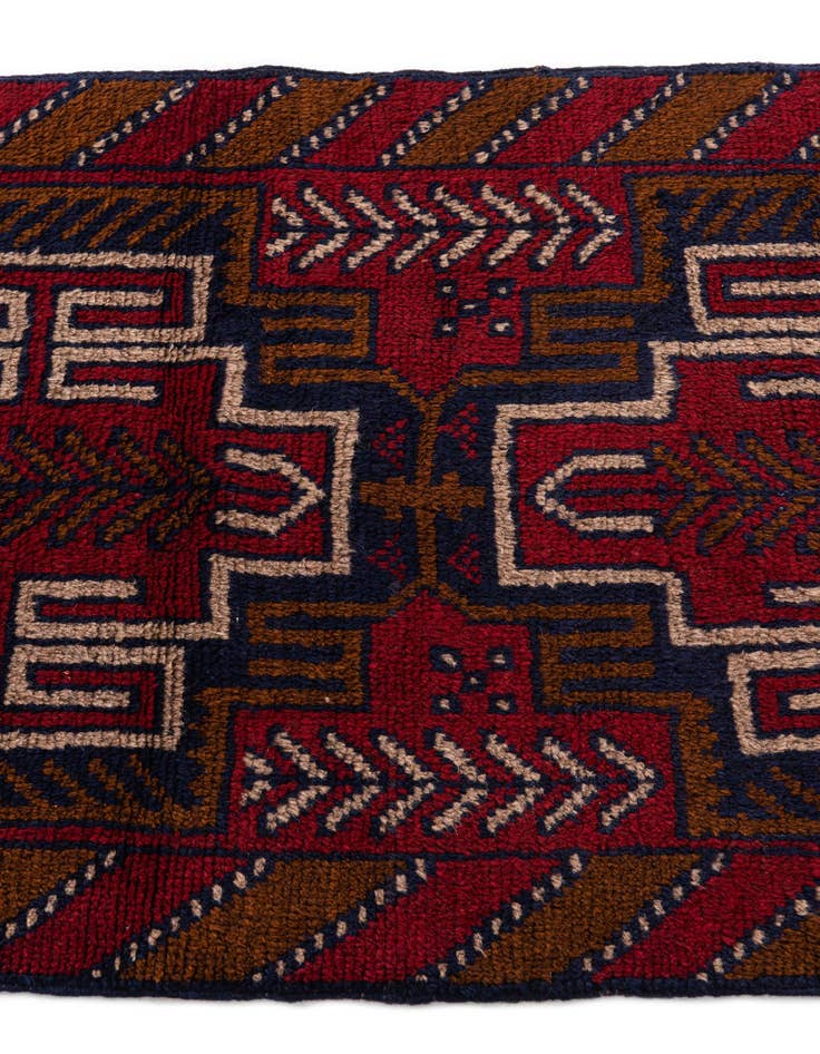 Detail image of  2' 9 x 4' 7  Hand Knotted Balouch Persian Wool Rug