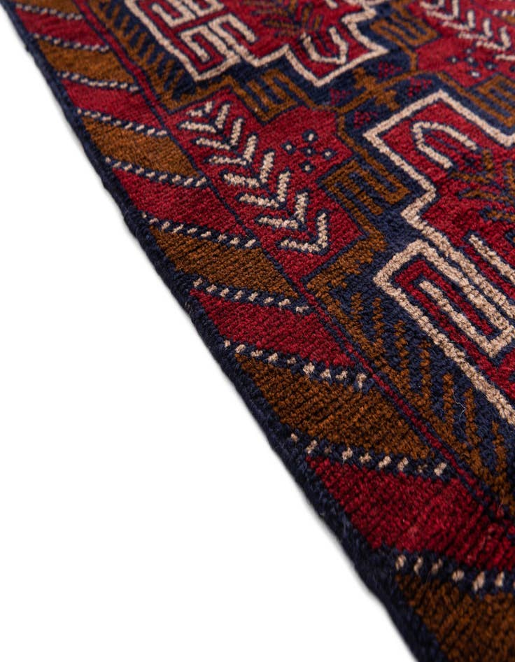 Detail image of  2' 9 x 4' 7  Hand Knotted Balouch Persian Wool Rug