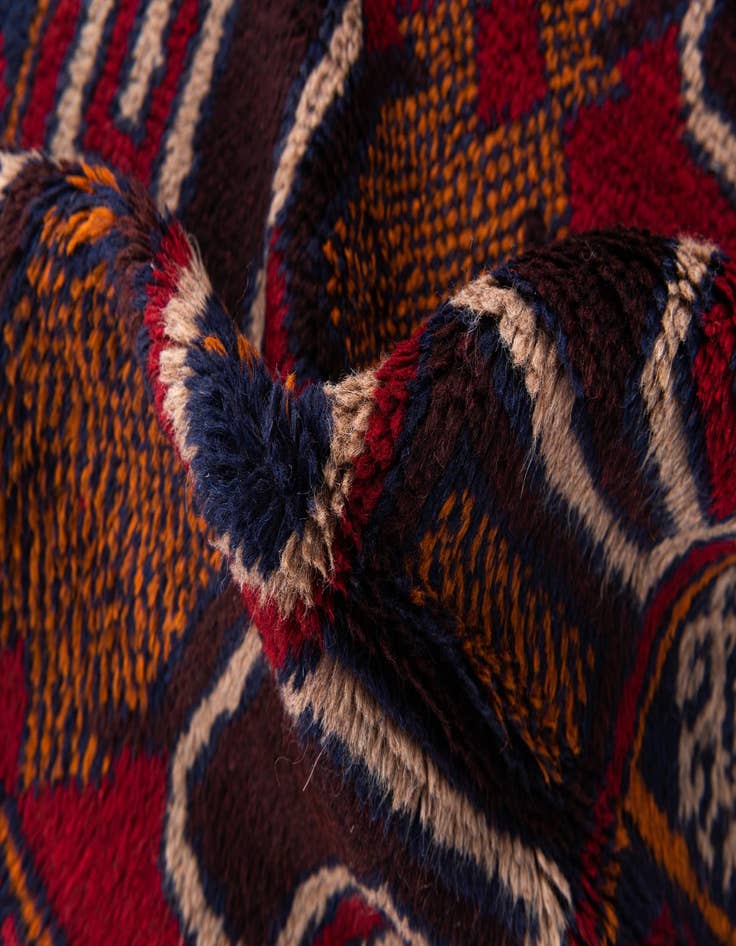 Detail image of  2' 9 x 4' 9  Hand Knotted Balouch Persian Wool Rug