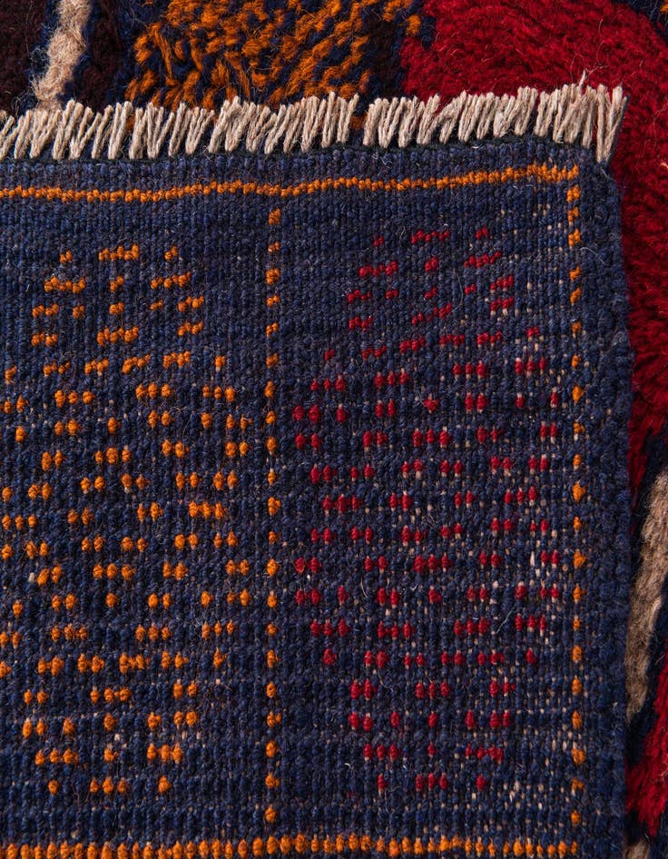 Detail image of  2' 9 x 4' 9  Hand Knotted Balouch Persian Wool Rug