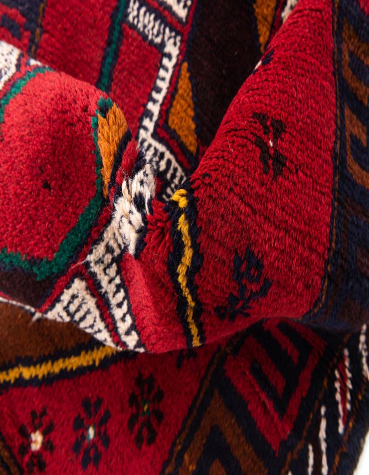 Detail image of  2' 9 x 4' 10  Hand Knotted Balouch Persian Wool Rug