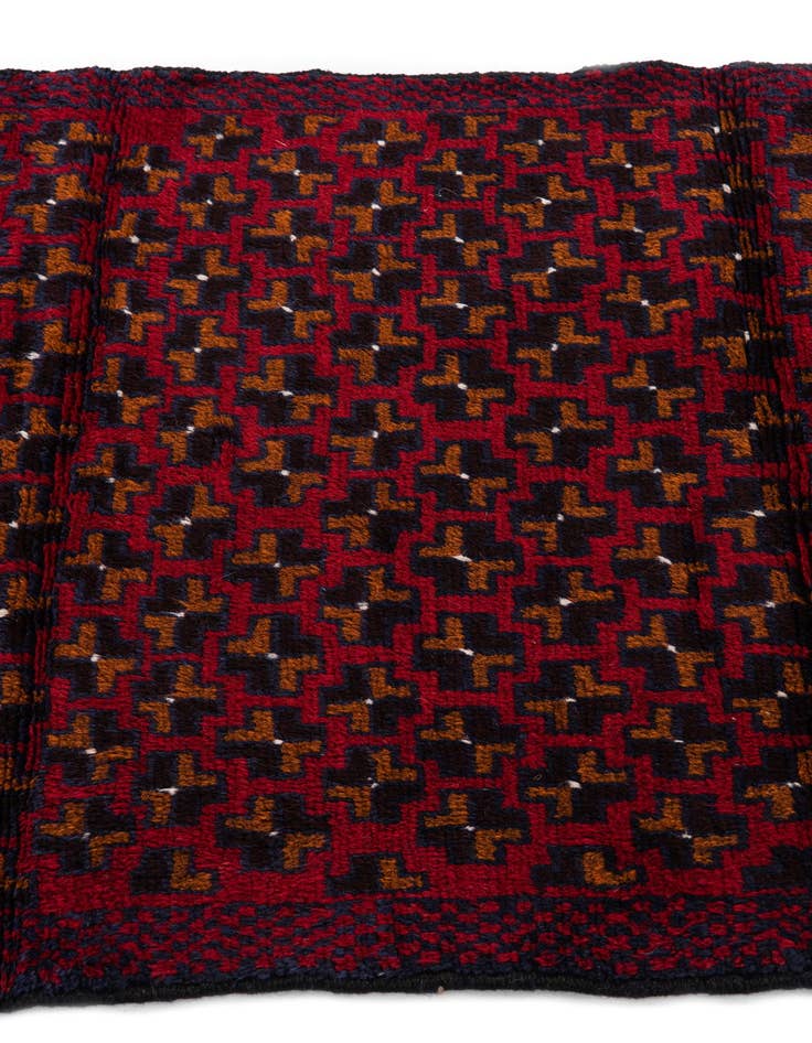 Detail image of  2' 10 x 4' 5  Hand Knotted Balouch Persian Wool Rug