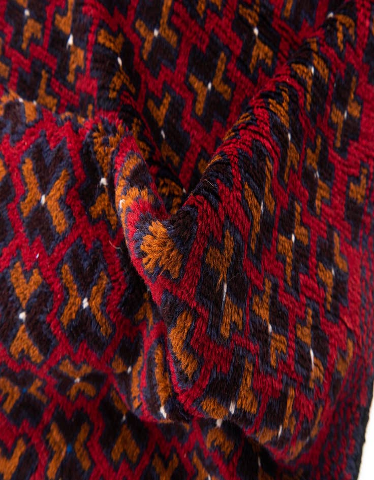 Detail image of  2' 10 x 4' 5  Hand Knotted Balouch Persian Wool Rug