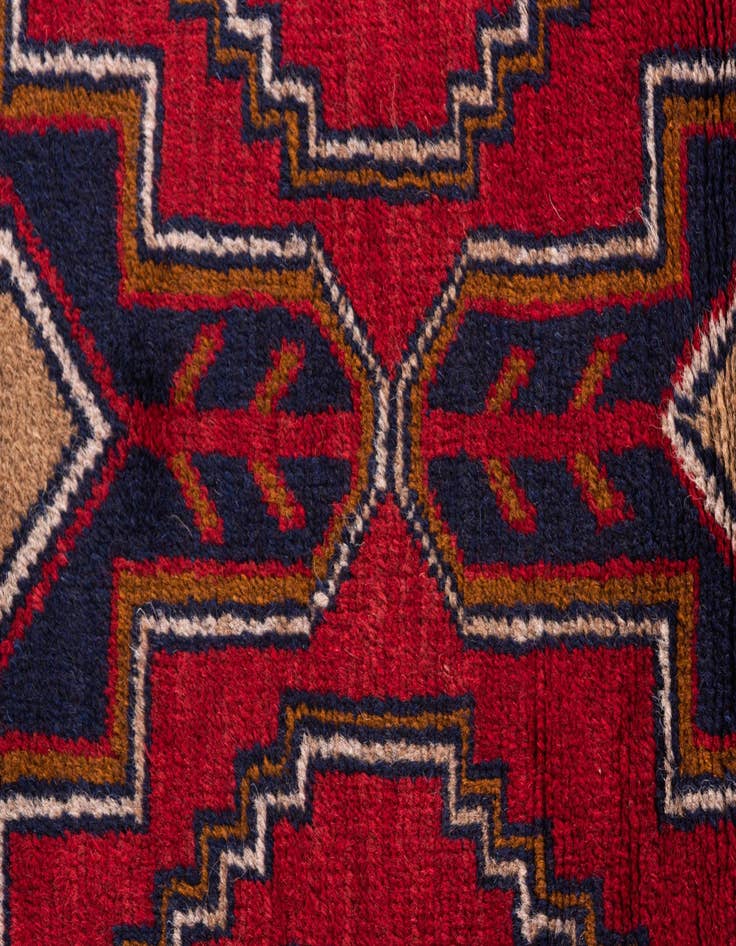 Detail image of  2' 9 x 4' 8  Hand Knotted Balouch Persian Wool Rug