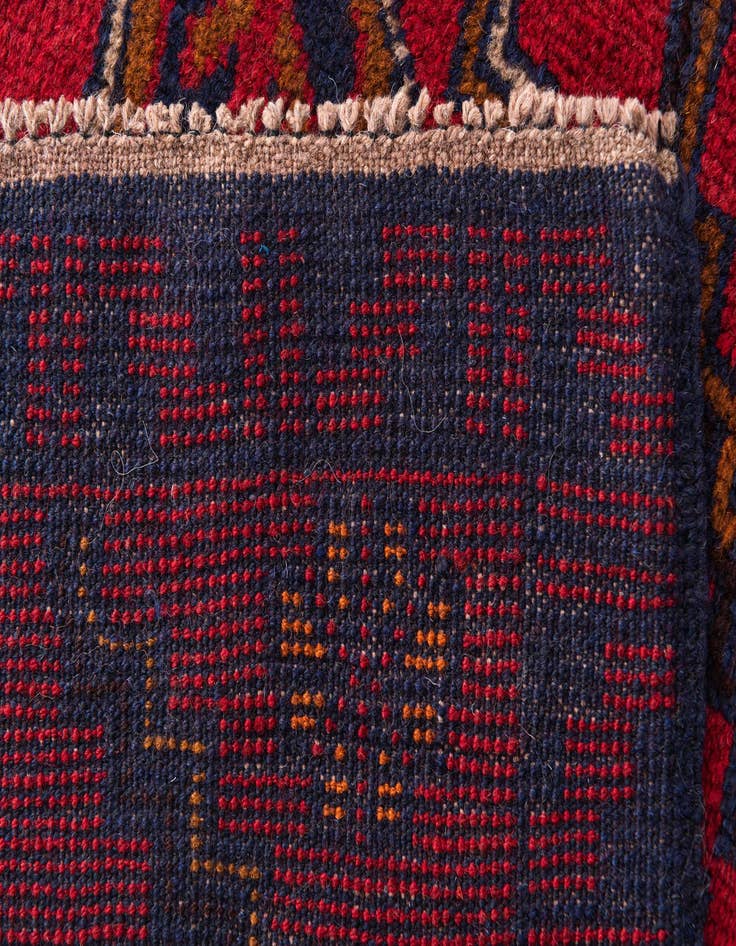 Detail image of  2' 9 x 4' 8  Hand Knotted Balouch Persian Wool Rug