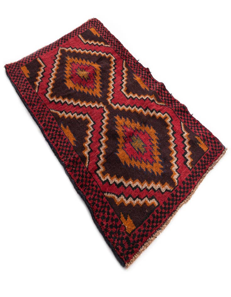 Detail image of  2' 10 x 4' 7  Hand Knotted Balouch Persian Wool Rug