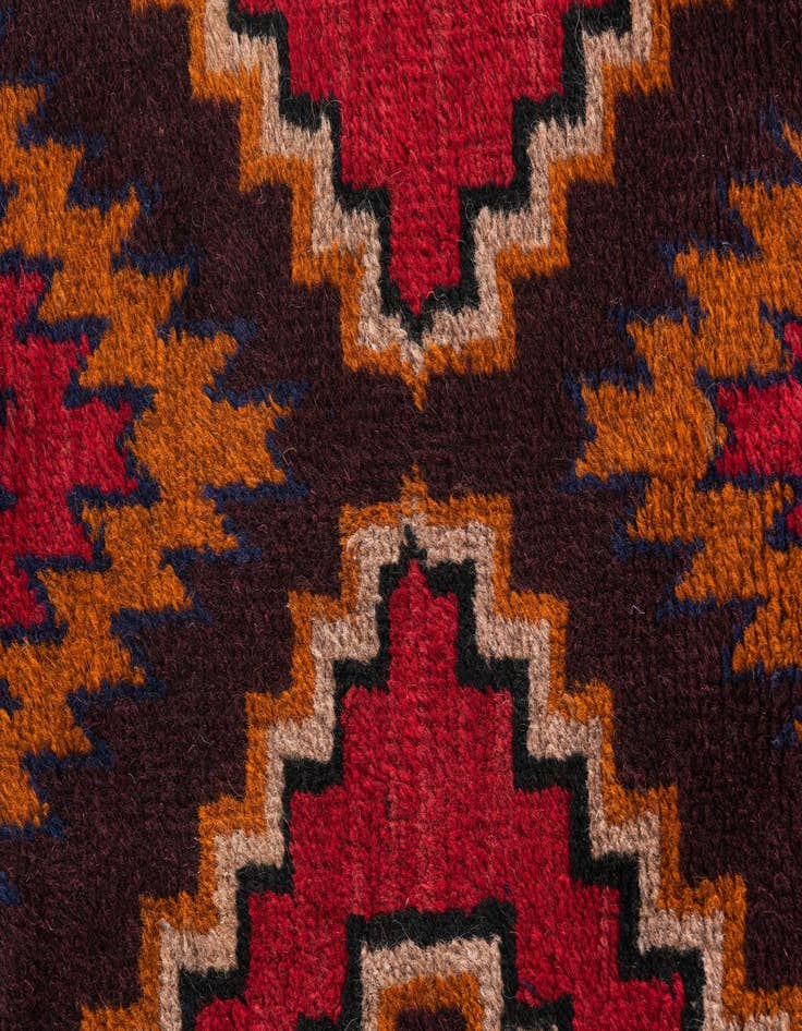 Detail image of  2' 10 x 4' 7  Hand Knotted Balouch Persian Wool Rug