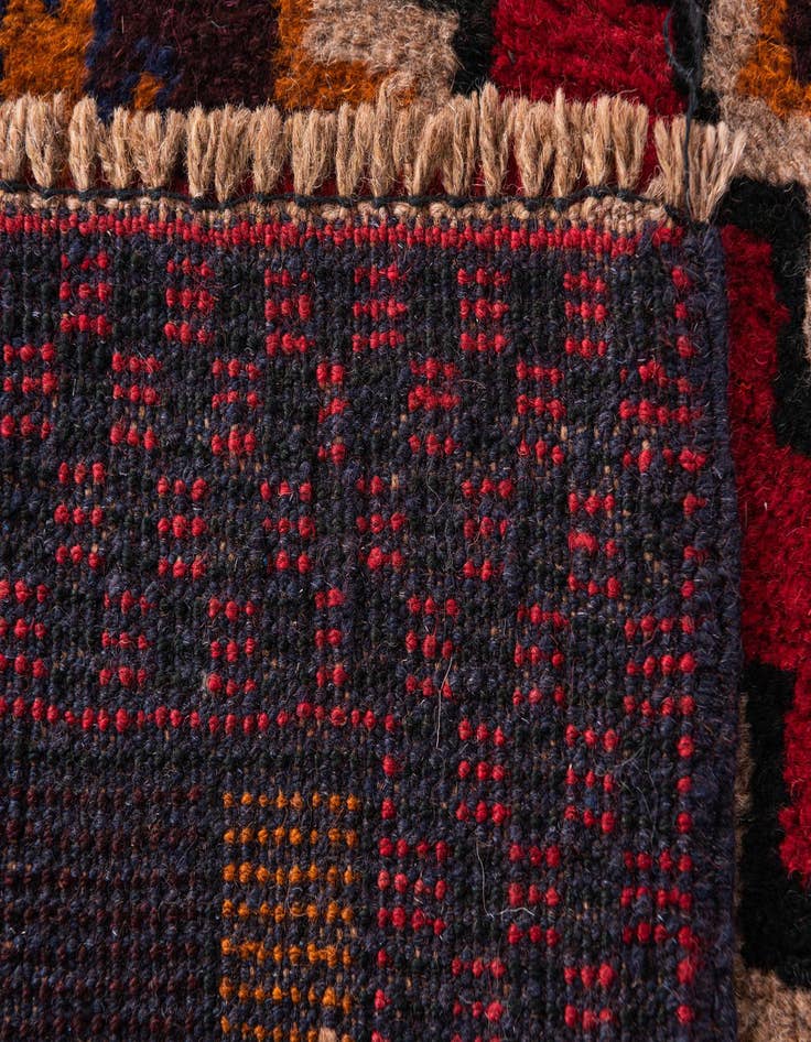 Detail image of  2' 10 x 4' 7  Hand Knotted Balouch Persian Wool Rug