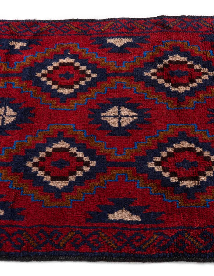Detail image of  2' 10 x 4' 8  Hand Knotted Balouch Persian Wool Rug