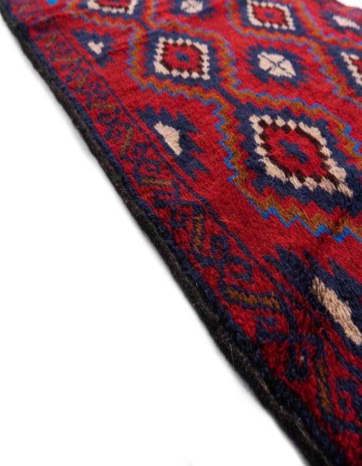 Detail image of  2' 10 x 4' 8  Hand Knotted Balouch Persian Wool Rug