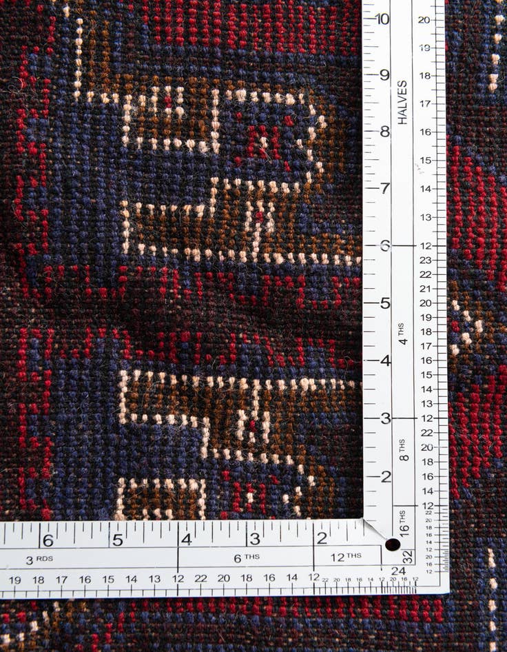 Detail image of  2' 10 x 4' 5  Hand Knotted Balouch Persian Wool Rug